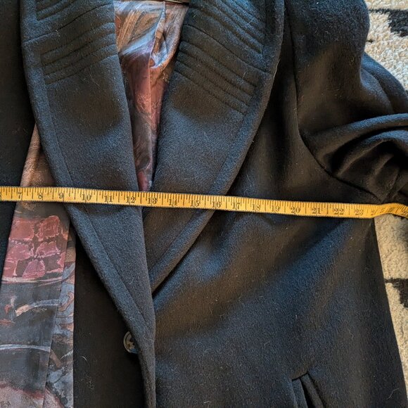 Alorna Super Fina Black button winter coat Woman's Size XL - Picture 12 of 13